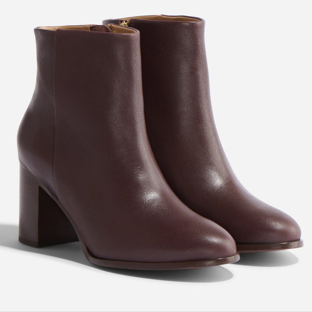 Nisolo Wine Red Lia Ankle Booties